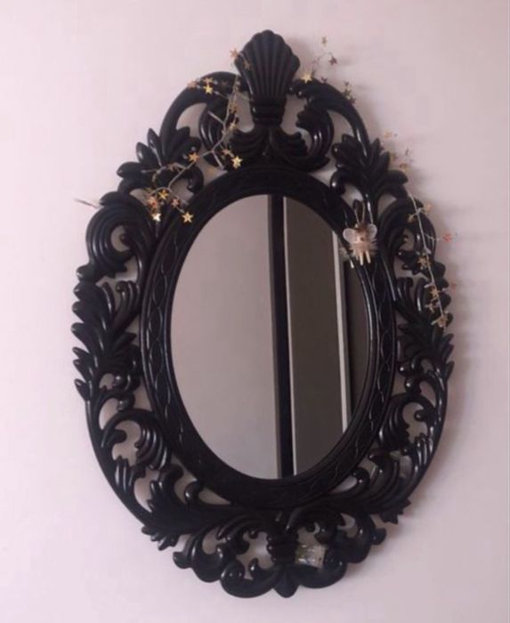 Espelho Gótico Preto Oval