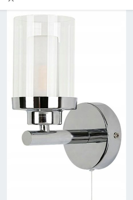 Kinkiet lampa Ścienna G9 28W Srebrna.