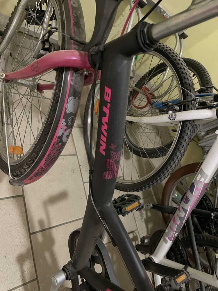 Rower B'Twin Poply 500 ,  24 cale, dla dziecka btwin