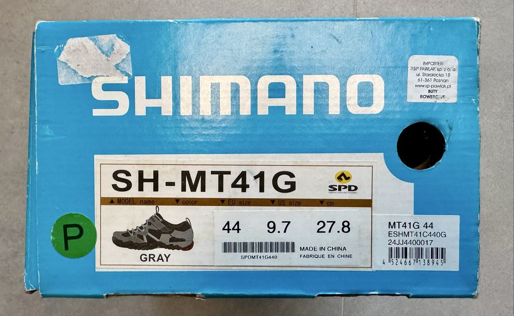 Buty rowerowe Shimano SPD SH-MT41G rozm 44 (27,8cm)