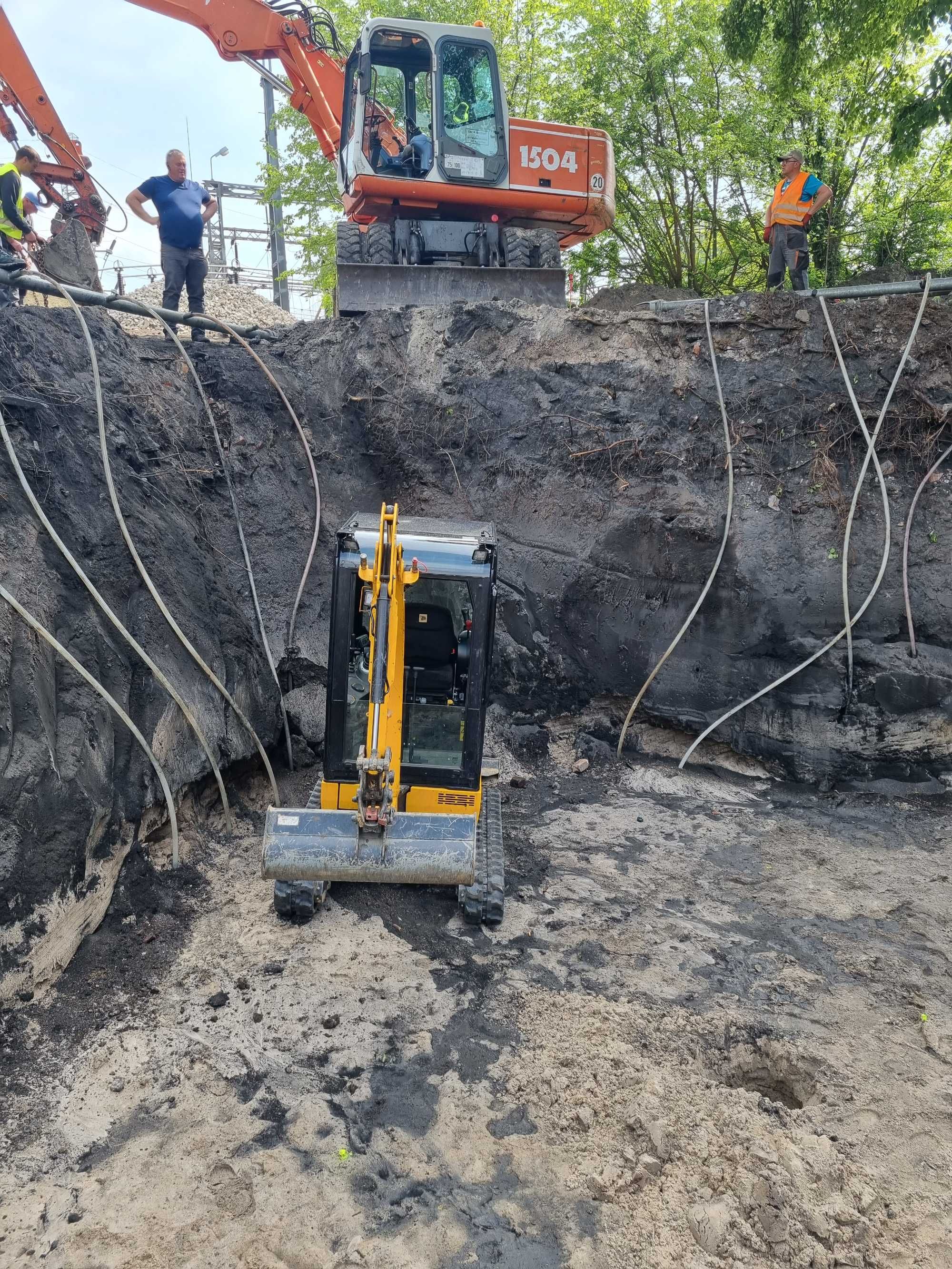 minikoparka wykopy fundamenty drenaże usługi