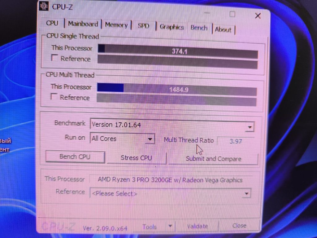 Міні ПК Lenovo M75q, AMD Ryzen 3200GE, VEGA 8, 16GB 256GB WiFi BT