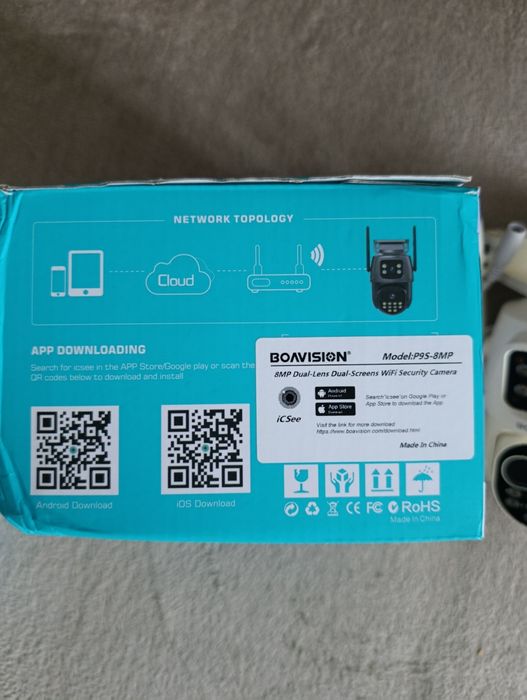 WiFi камера відеоспостереження Boavision P9S 8MP PTZ