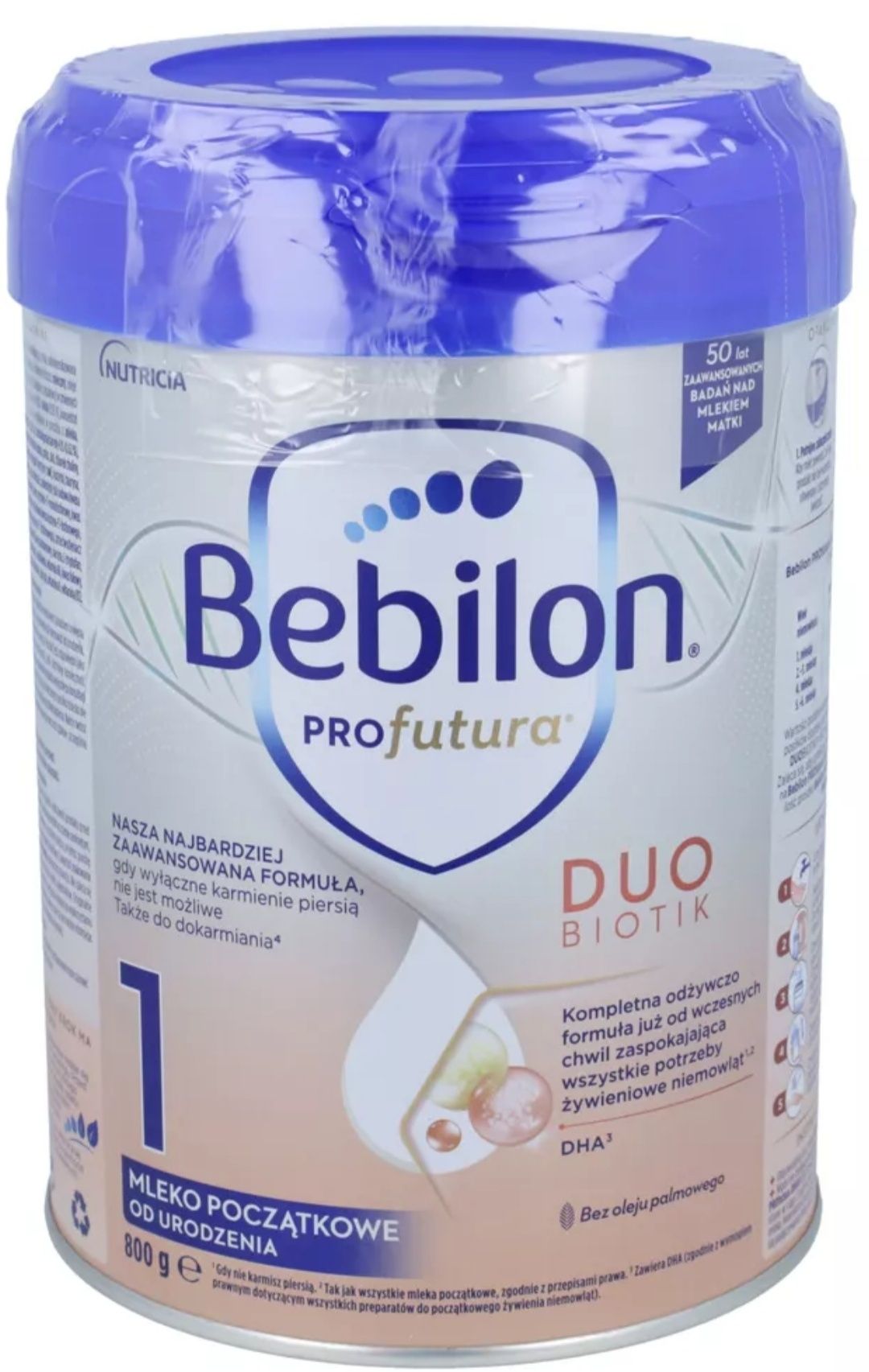 Mleko Bebilon pro futura Duo biotik 1 ,puszka 800 g ,nowe ,9.2025