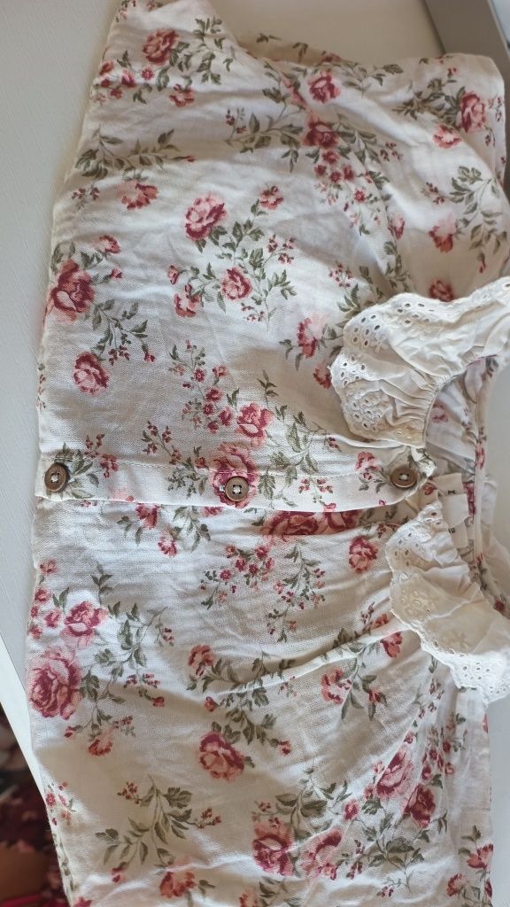 Bluzka koszula newbie bawełniana z kołnierzykiem retro