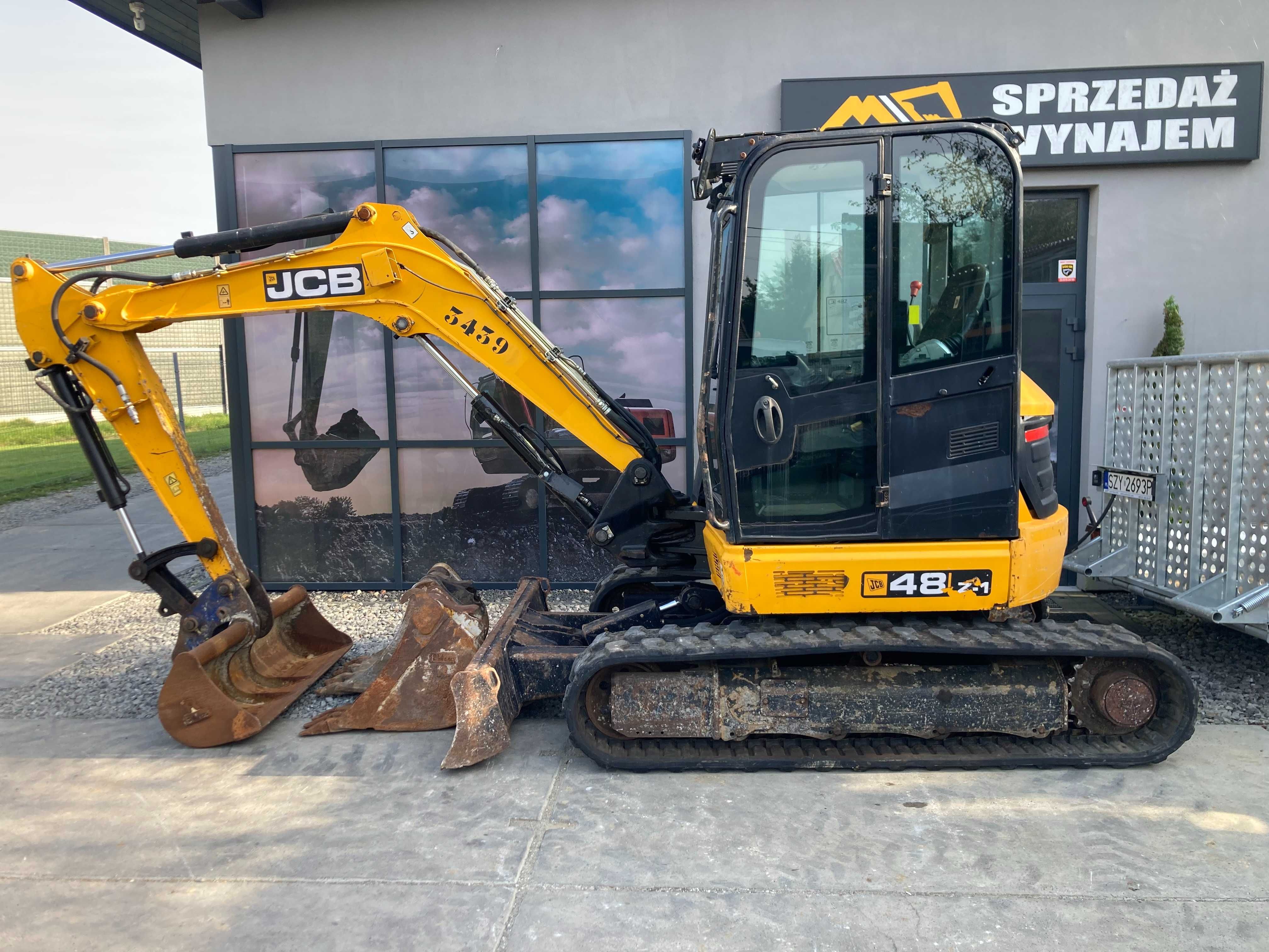 Minikoparka JCB 48Z-1 z 2016r.klima,4853kg,szybkozłącze,sprowadzona