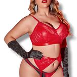 XXL 3XL 4XL 5XL Еротичний костюм комплект жіночий трусики бюстгальтер