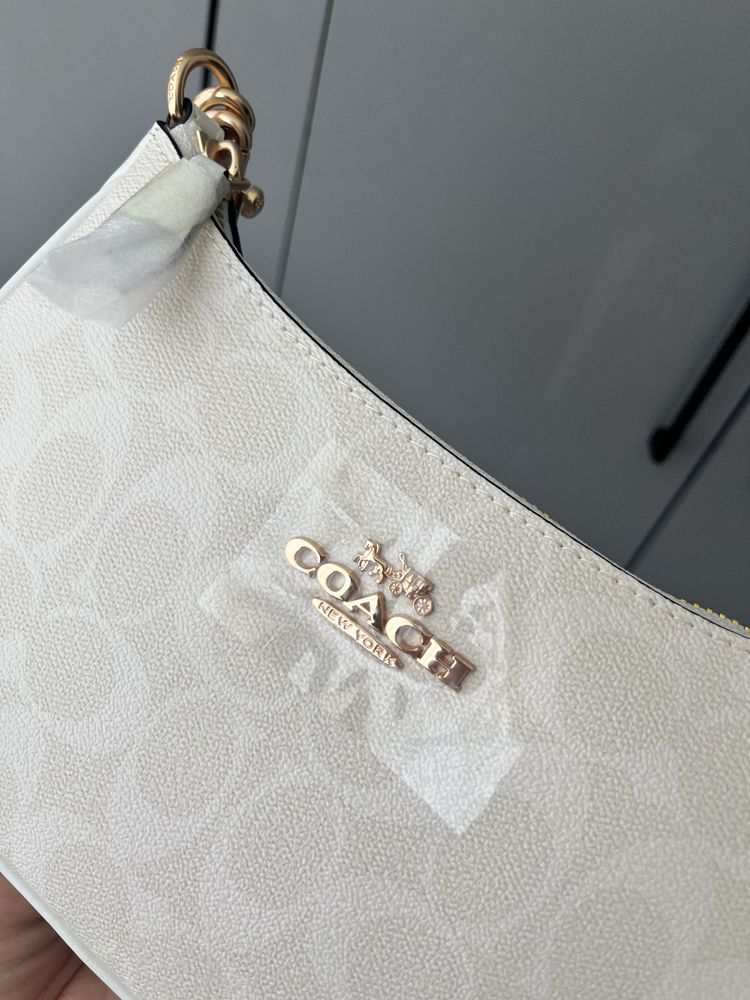 Сумка брендова COACH Teri в біло молочному кольорі