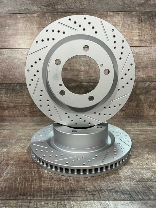 гальмівні диски R1 Concepts Carbon Geomet + колодки кераміка PowerStop