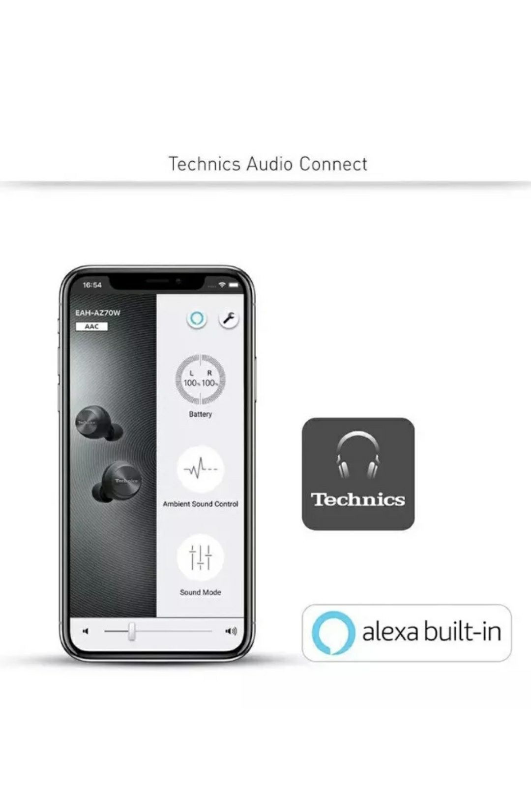 Навушники Panasonic Technics Wireless Stereo EAH-AZ70W Bluetooth срібн