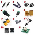 Разъемы 5.5x2.1, 5.5x2.5, Type C, XT-60H,  XT-30, USB 2.0, RCA, Банан