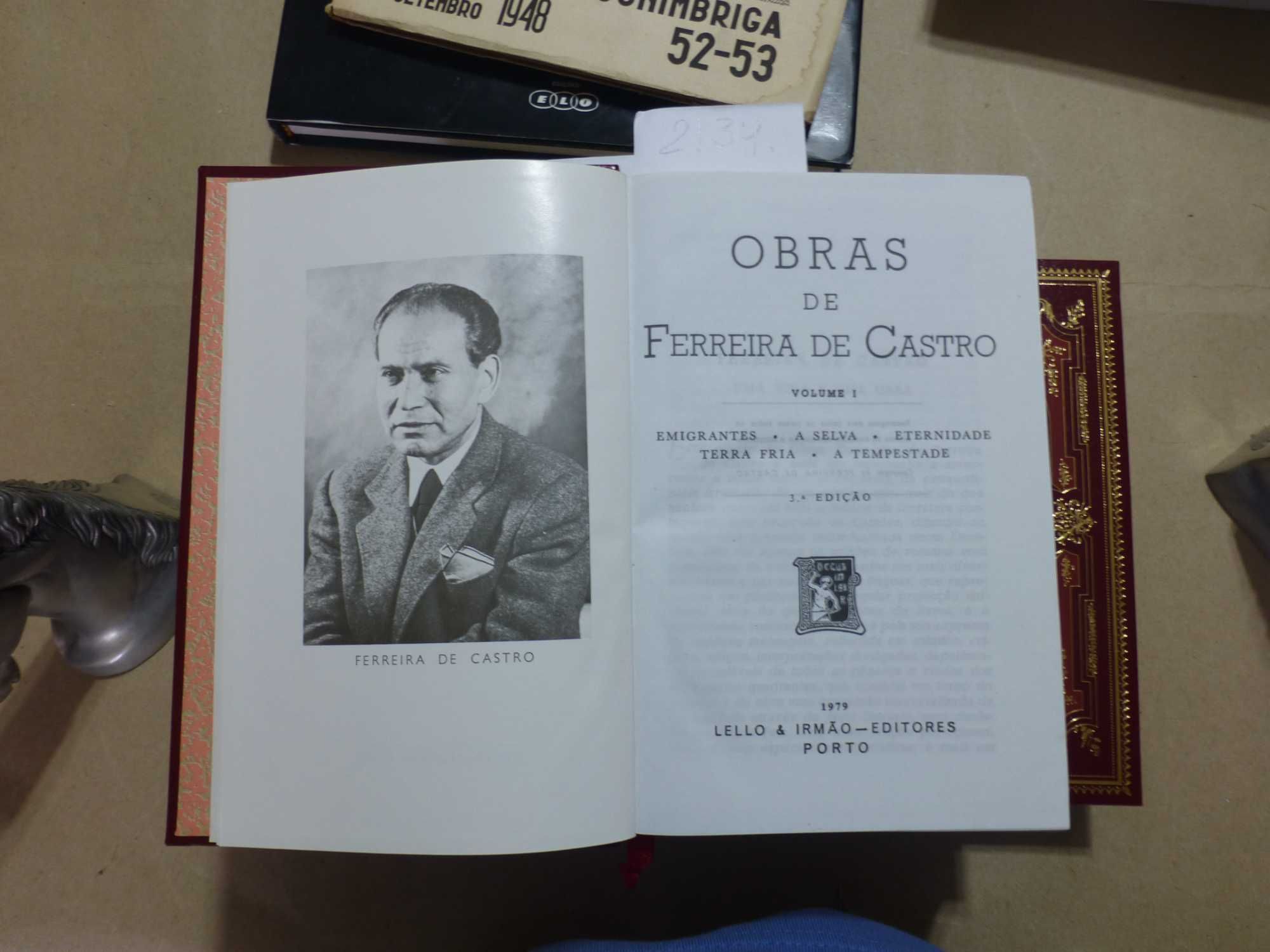 2134 - Obras Completas de Ferreira de Castro (4 vols)
