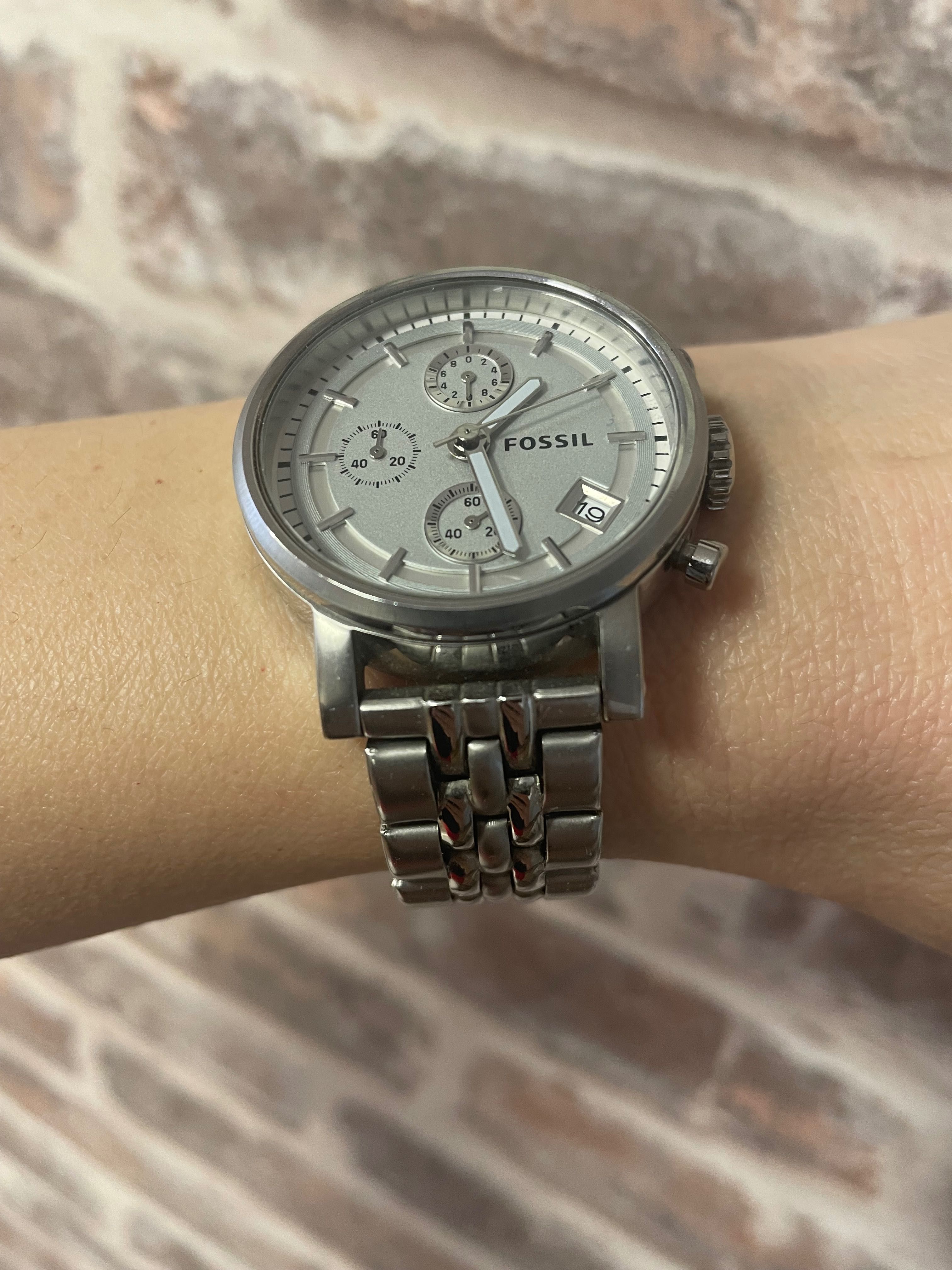 Zegarek srebrny Damski Fossil ES2198 ORIGINAL BOYFRIEND Bransoleta