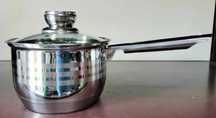 RONDEL STALOWY rondelek 1,5l śr 16cm wys 19,5cm na indukcja gaz