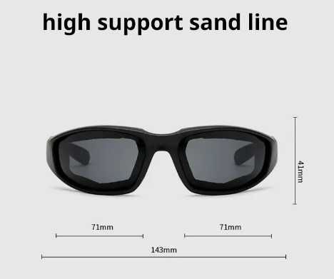 Okulary sportowe taktyczne z gąbką.