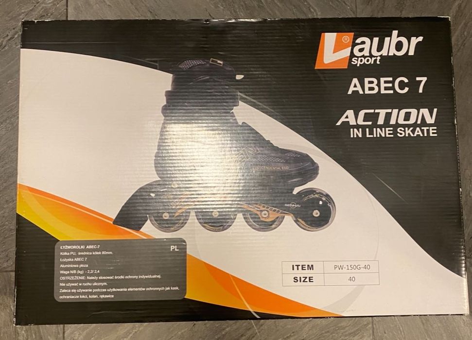 Łyżworolki rolki Laubr Sport Abec 7  Gold PW-150G-40 rozmiar 40 39 38