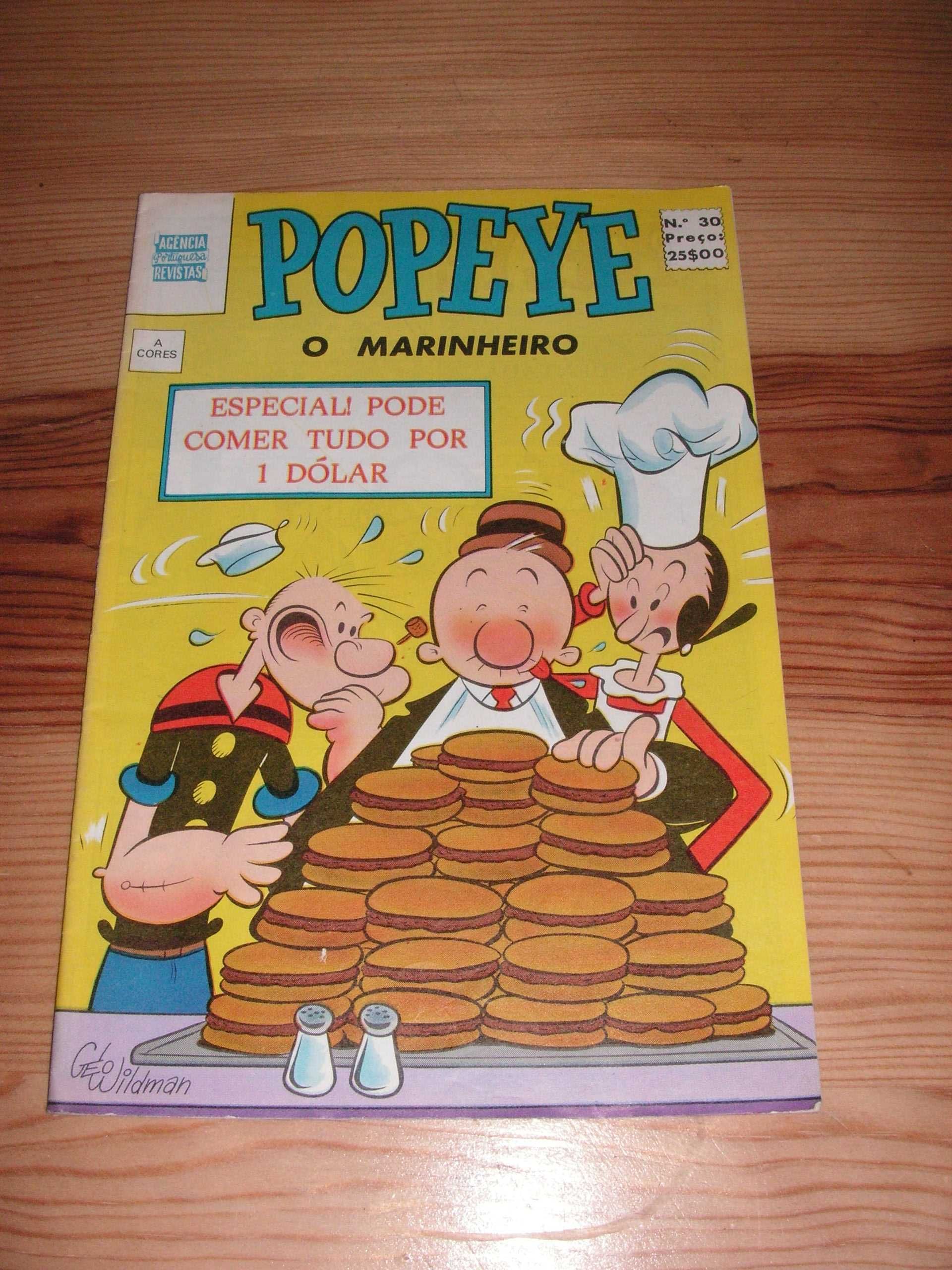 Revistas Banda Desenhada Popeye O Marinheiro Nº 27, 30, 31 e 38