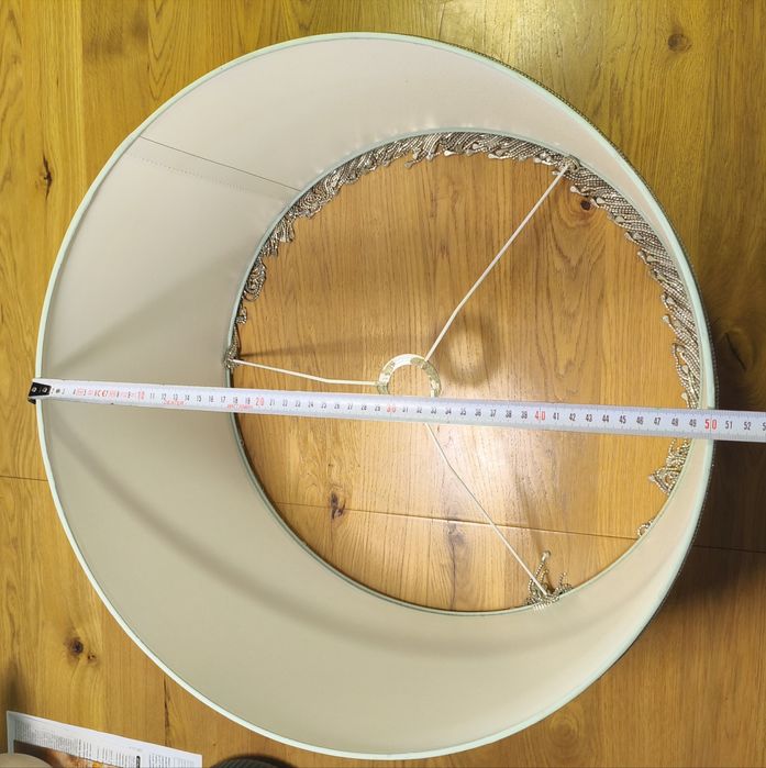 Miętowy abażur Glamour 50cm x 30cm