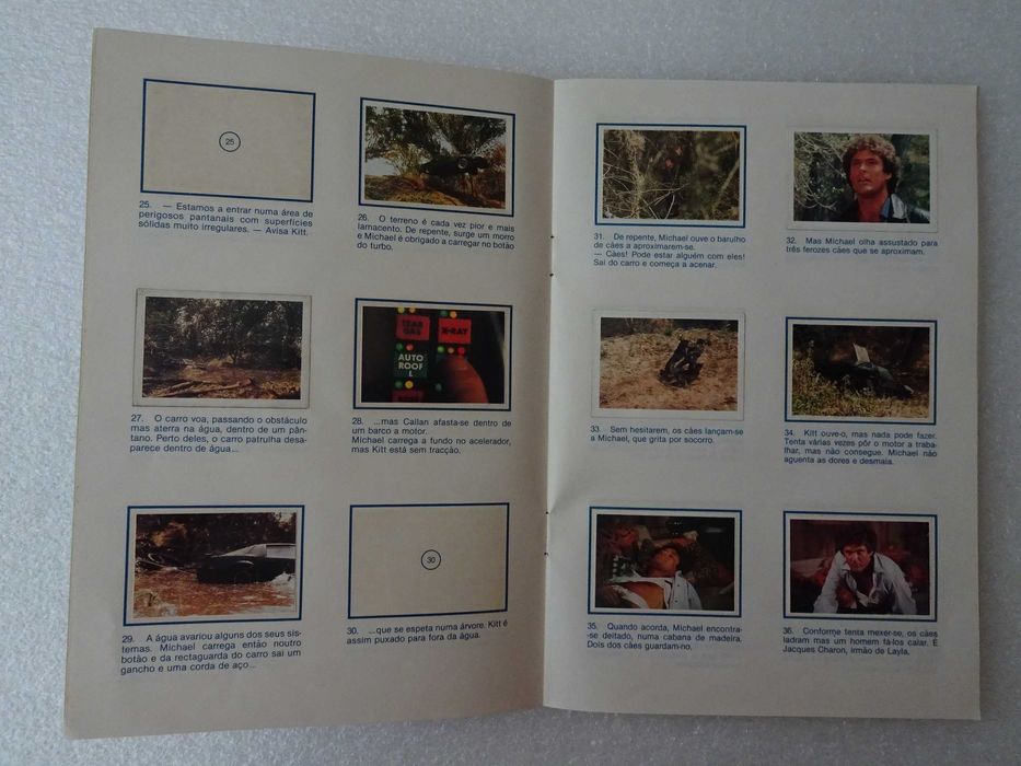 Caderneta cromos Knight Rider O Justiceiro Disvenda Faltam 13 cromos