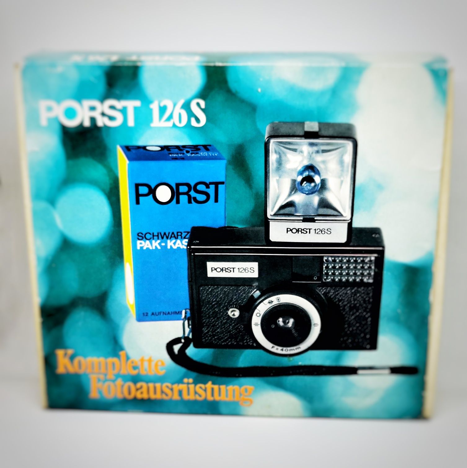 Zestaw Fotograficzny: Aparat Porst 126S + Lampa Błyskowa + 10 Żarówek