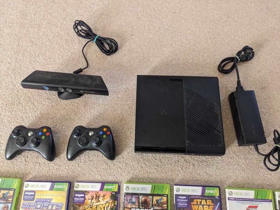 Xbox 360E 2xpad kinect 12gier