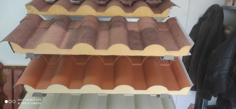 Painel cobertura 5 ondas 30mm espuma 42kg densidade (PIR) nacional CE