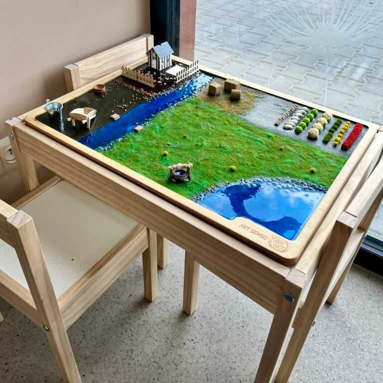 Panel sensoryczny makieta Montessori Wieś dziecko prezent Ikea Latt
