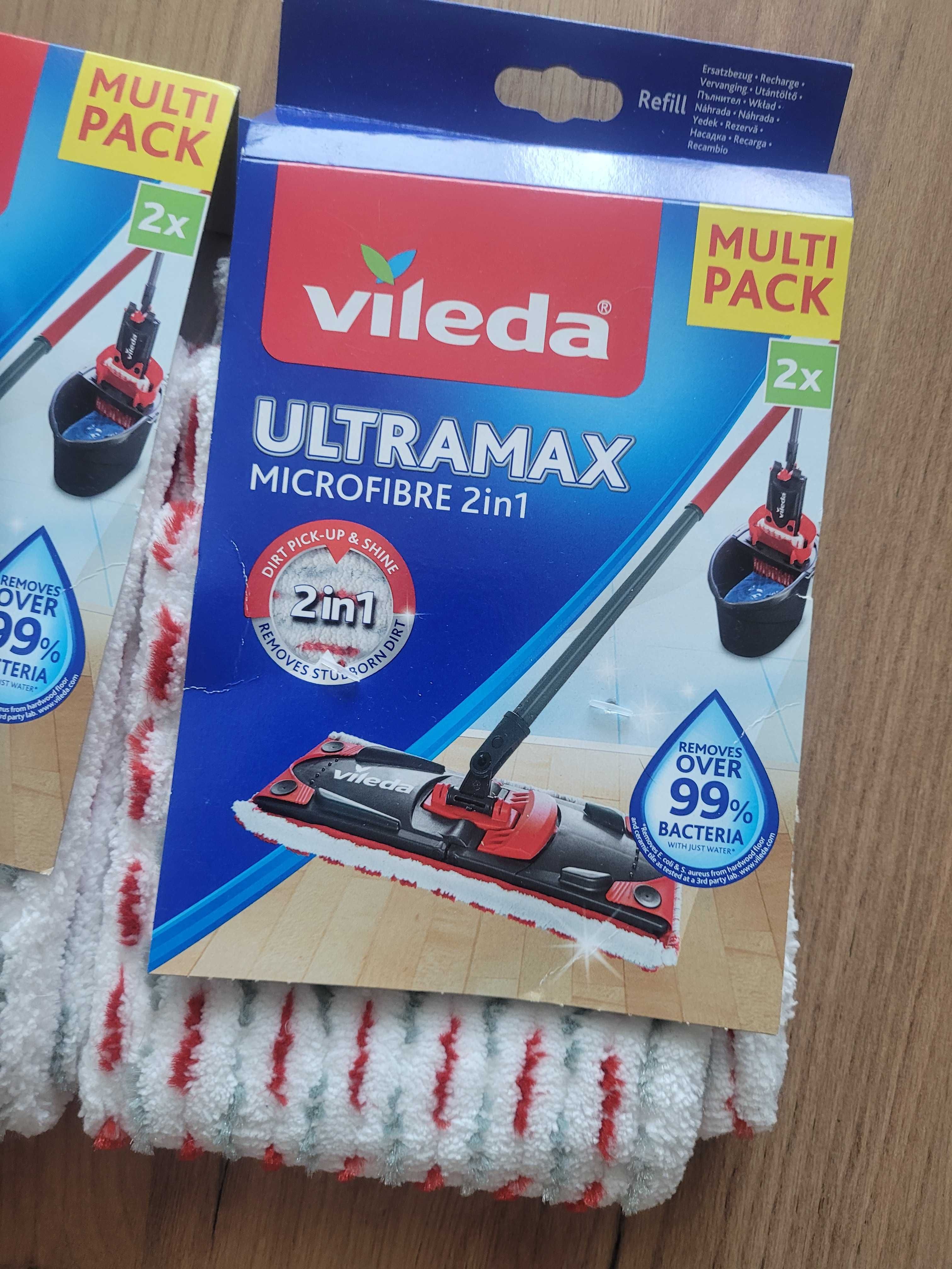 NOWY zestaw 5 wkładów do mopa Vileda Ultramax pad mop 2in1 Microfibre