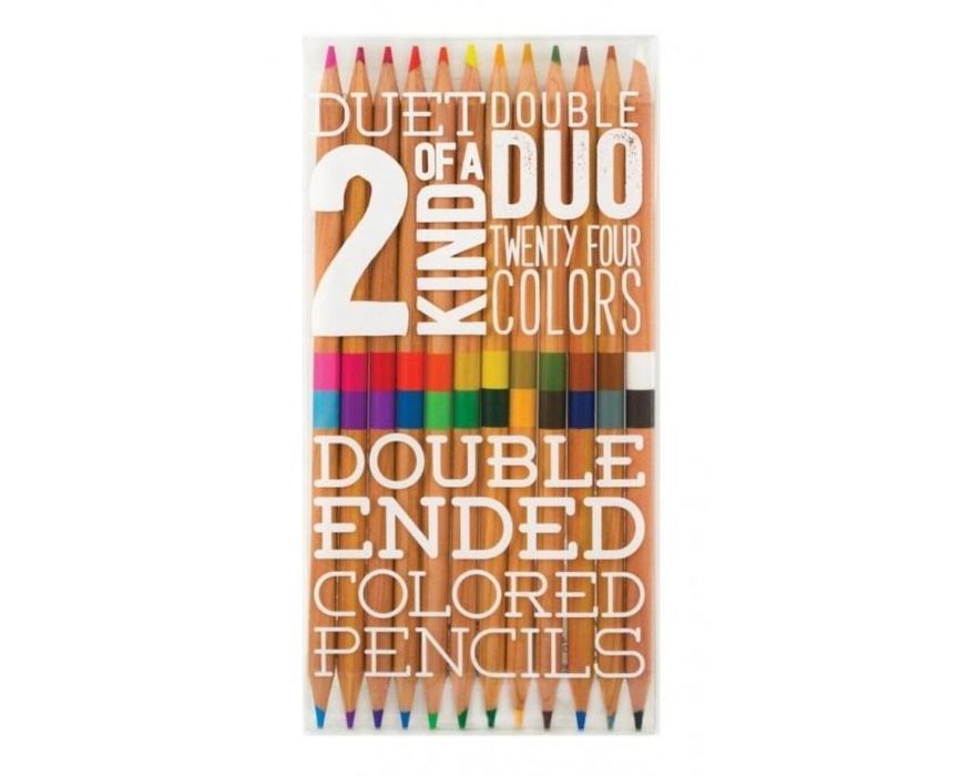 Kredki ołówkowe Duet 12=24 kolory Kolorowe Baloniki plastikowe,