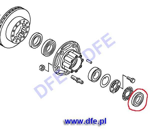 Uszczelniacz piasty koła do Mitsubishi Canter/Fuso , tył, zewnętrzny