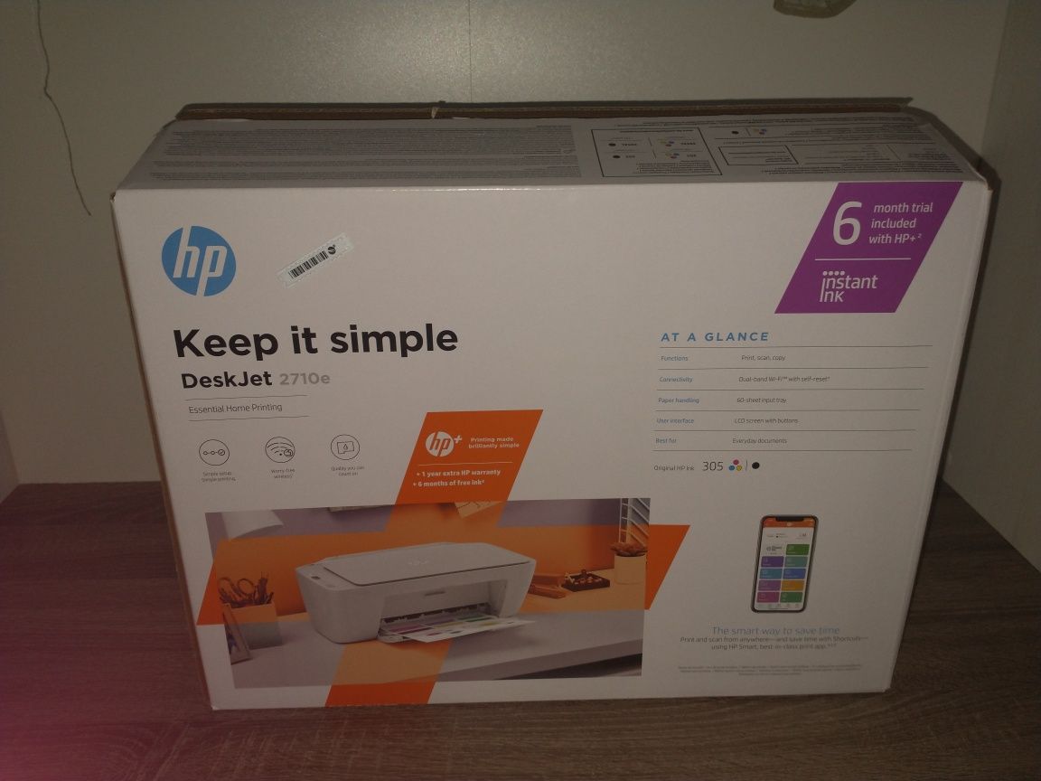 Urządzenie wielofunkcyjne HP DeskJet 2710, z dwoma tuszami gratis