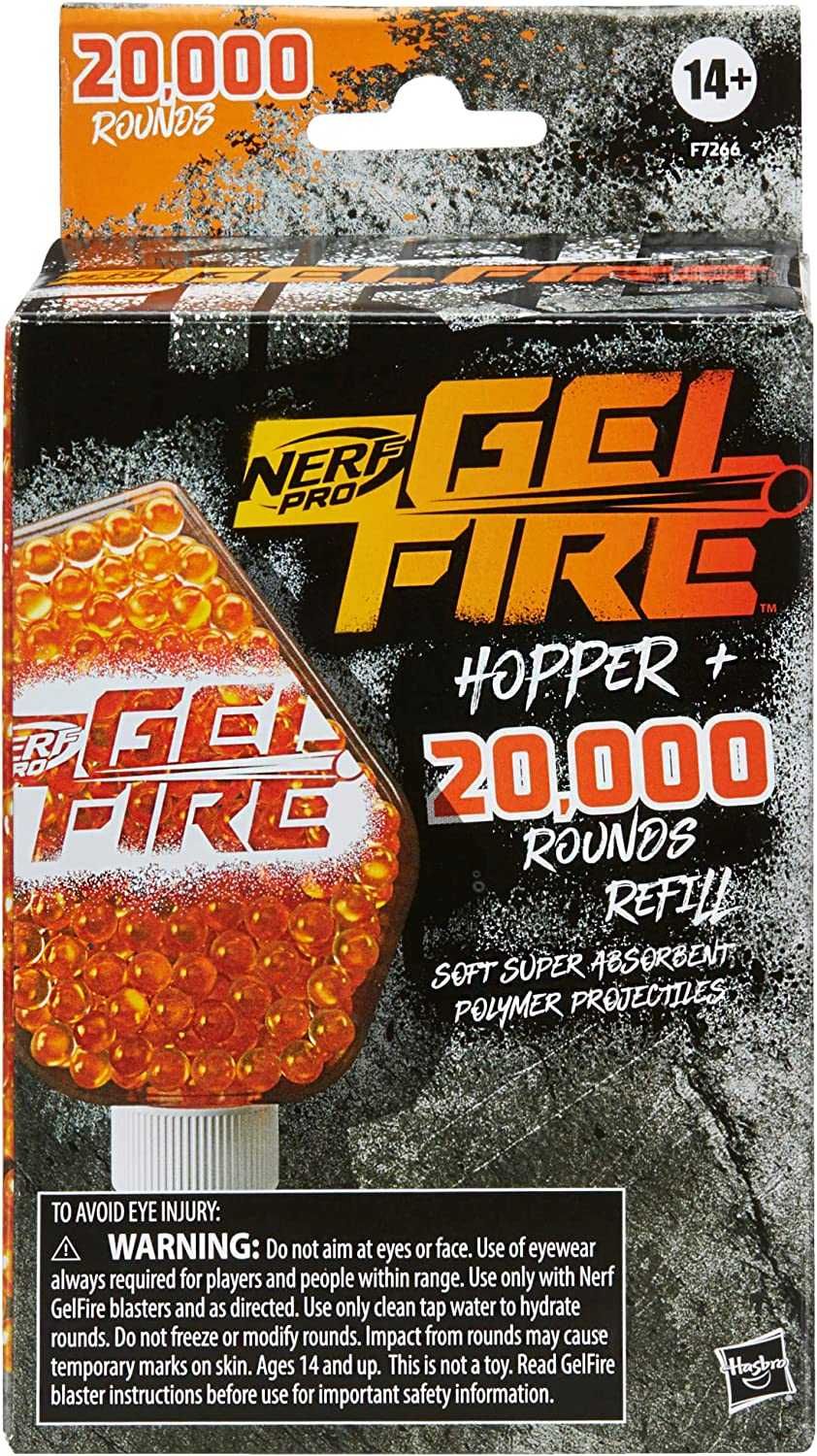 Гелевые шарики Нерф + хопер NERF Pro Gelfire Refill 20,000 Rounds