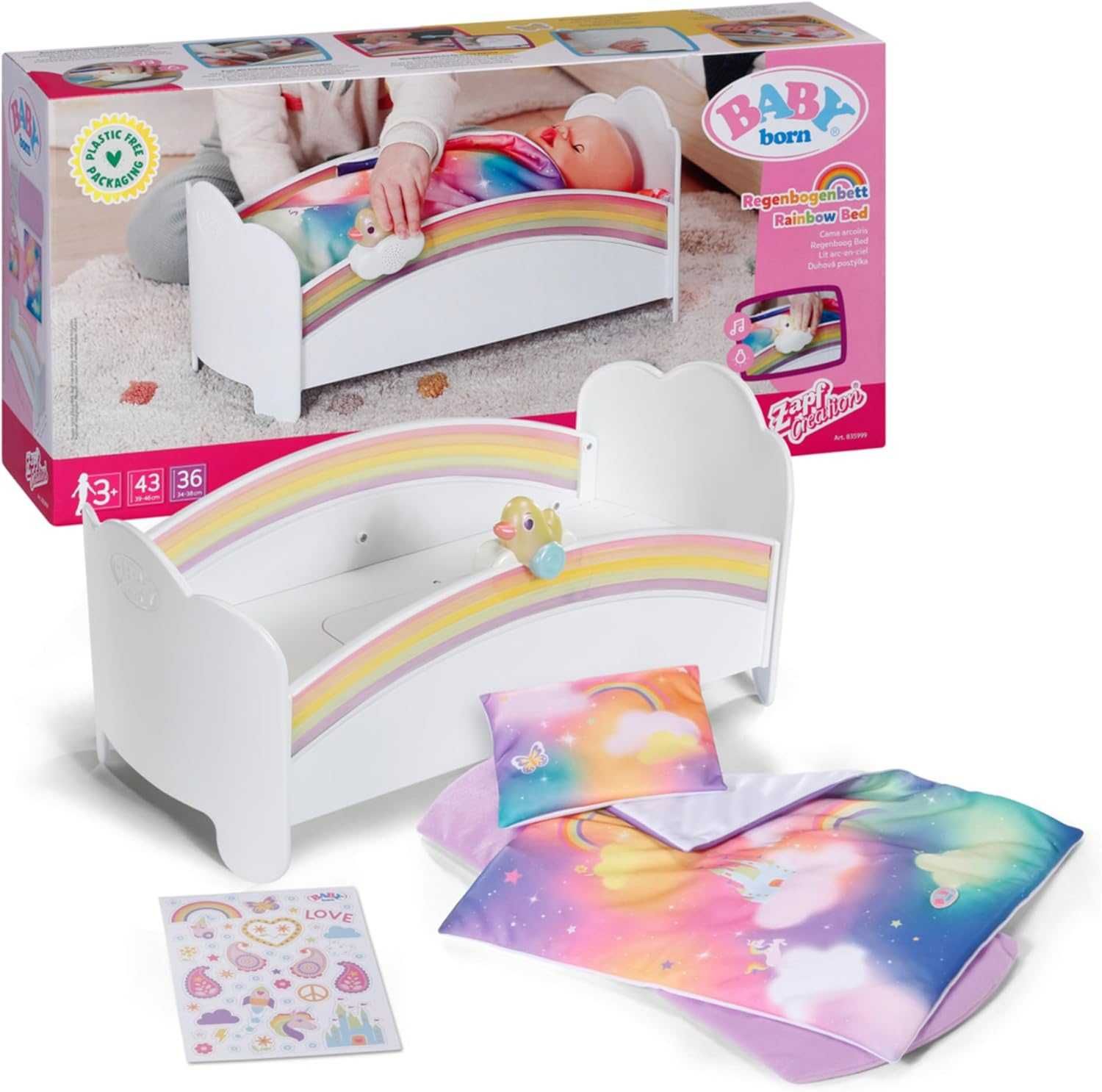 Кроватка Беби Борн Сон на радуге BABY born Zapf Rainbow Bed 835999