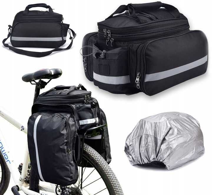 NOWA torba rowerowa + bagażnik aluminiowy uniwersalny ZESTAW mocny