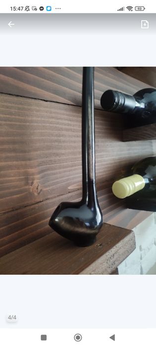 Fajka długa Gandalf grafit stojąca