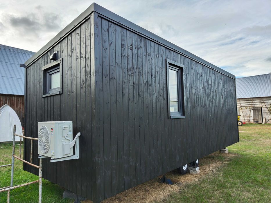 Całoroczny Domek mobilny letniskowy 8x3m, Tiny house, Glamping.