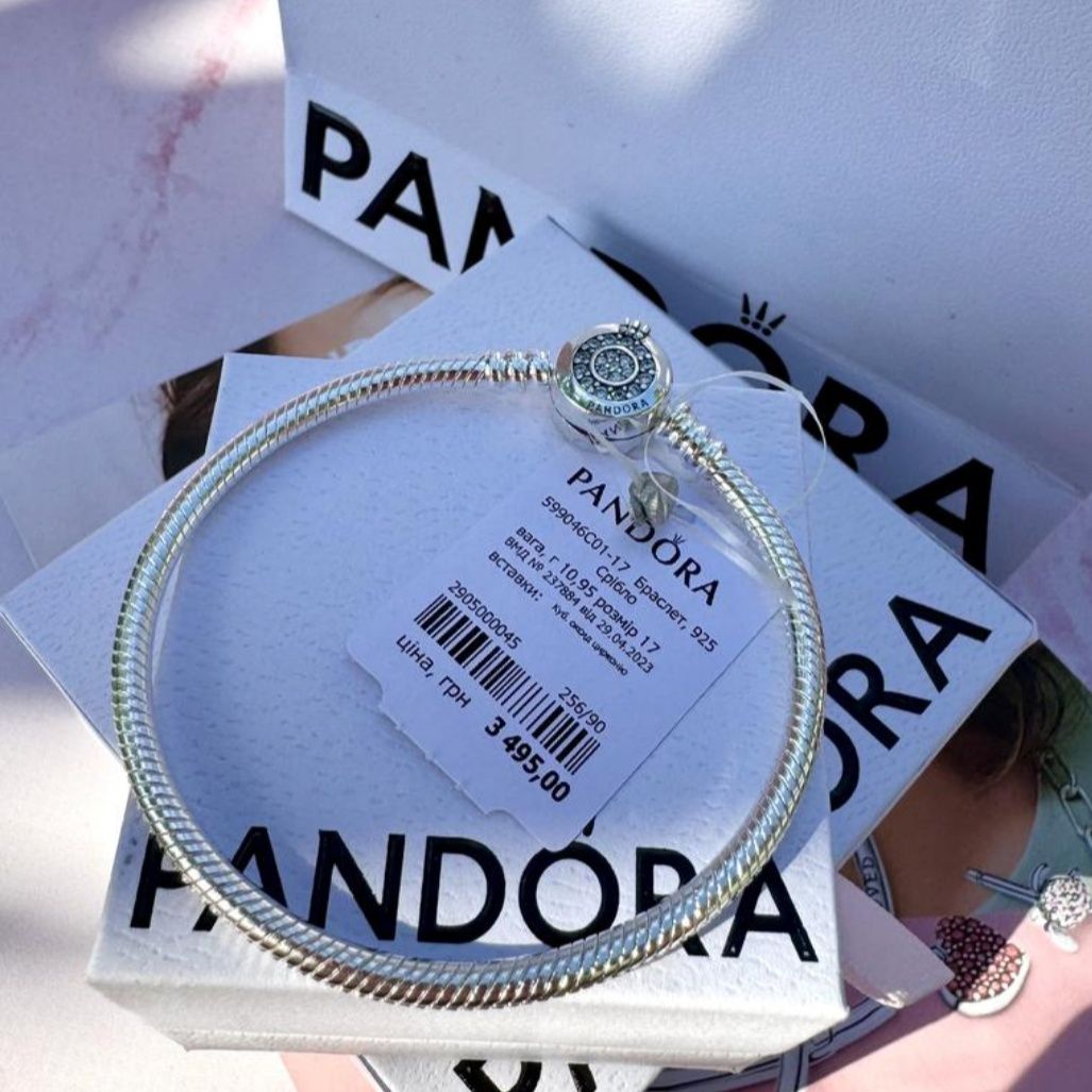 Браслет Пандора оригінал pandora новий срібло прикраса