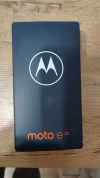 Smartfon Motorola e22 kolor Astro Black 4+64 GB nowy oryginalnie zapak