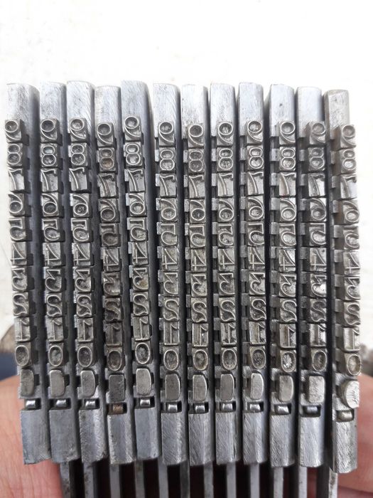 Клеймо шрифт цифры наборные