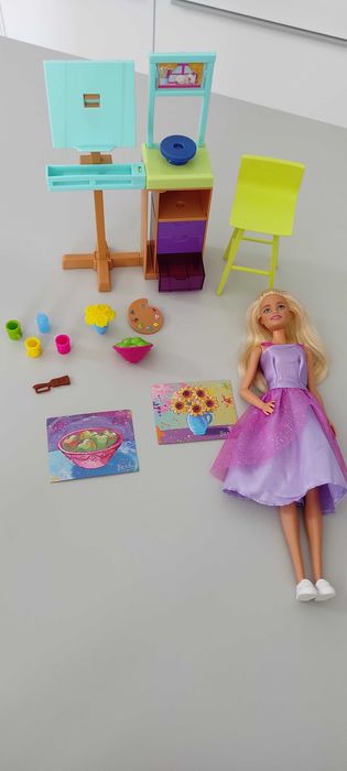 mattel lalka barbie pracownia artystyczna artystka malarka jak nowa