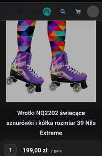 Wrotki Nils Extreme NQ2202 Fioletowy r. 39