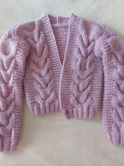 Бомбер с косами светло сиреневый