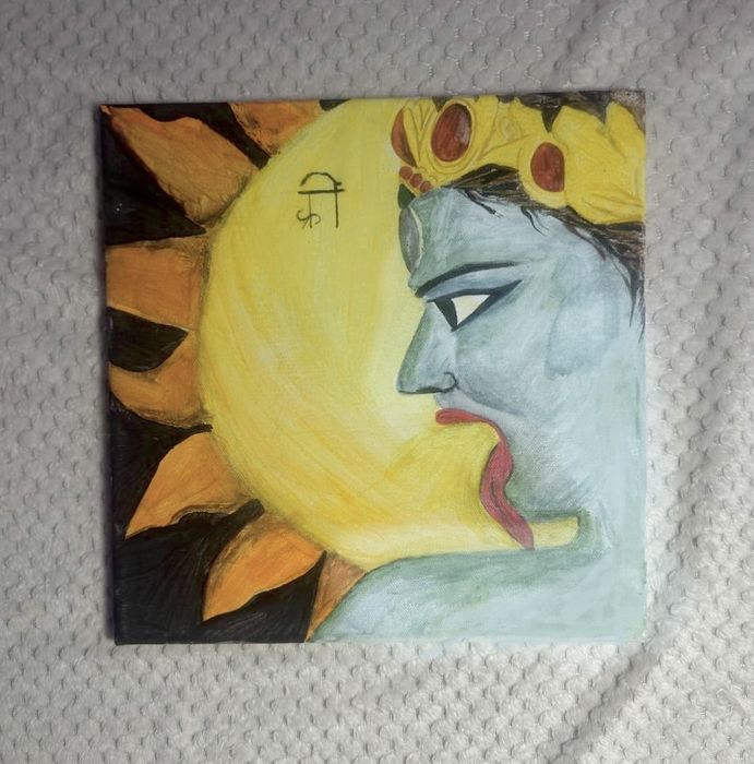 Oryginalny obraz akrylowy –bogini Kali ,sztuka, ręcznie malowany