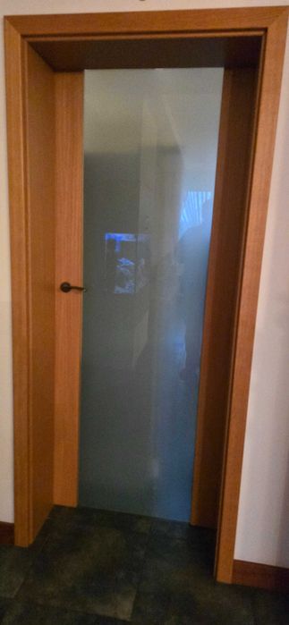 Drzwi szklane 80 lewe komplet