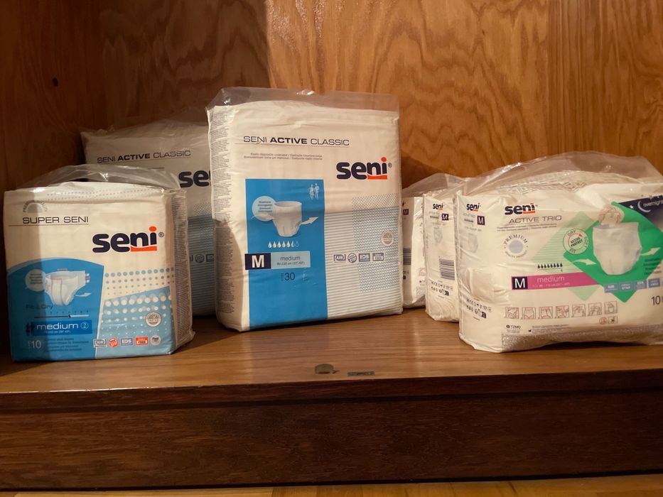 Oddam za darmo – pieluchy dla dorosłych SENI, różne rodzaje, rozmiar M