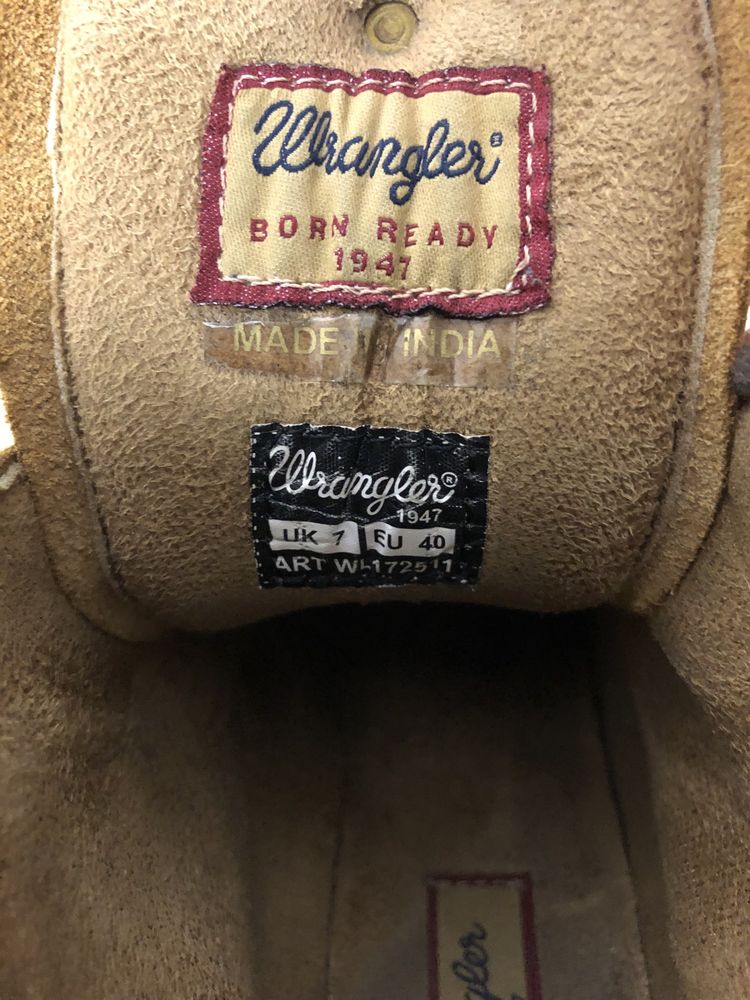 Brązowe damskie buty botki na klocku Wrangler na co dzien 40