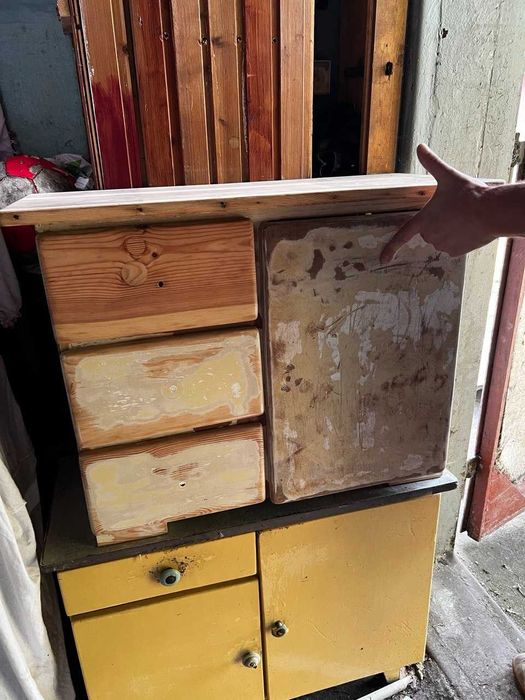 Szafka stojąca PRL gotowa do malowania