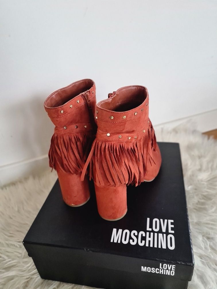 Tu 40 41 26cm botki na słupku Boho fredzle
