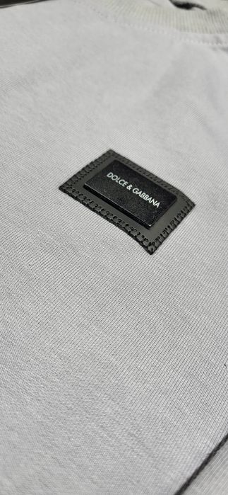 Dres męski bez kaptura szary logo bawełna melanż logo M