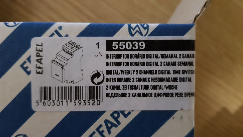 Efapel interruptor horário digital 2 canais 230v - novo